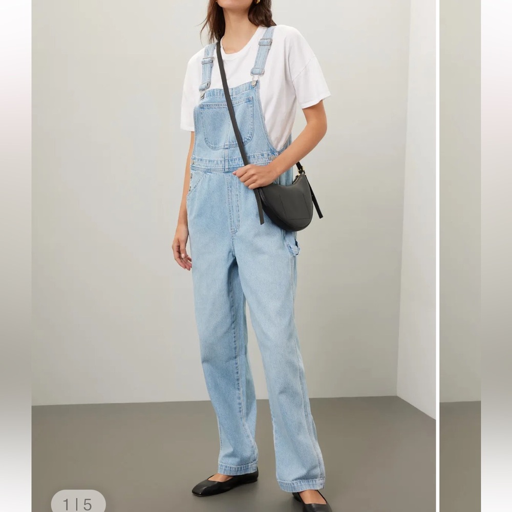 Madewell Light Blue Denim Overalls